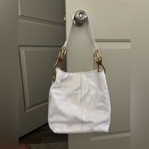JPK Paris 75 White Shoulder Bag with Gold Accents